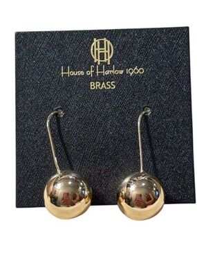 NWT House of Harlow 1960 Gold Earrings